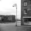 Edinburgh, Leith, the Shore & Tolbooth Wynd.
View of lamp post at corner of streets.