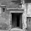 Edinburgh, 13 Water's Close, 'Lamb's House'.
View of main entrance showing corbelling.
