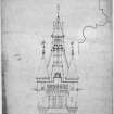Elevation of tower.
Scanned image of D 39803.