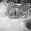 Incised cross in paving of church.
Original negative captioned: 'Cross within Circle 9 inches in diameter on pavement below tower at Monymusk Church 1910.'
