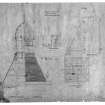Photographic copy of drawing showing sections, elevation and details of W staircase roof.
Digital image of B 78242 CN