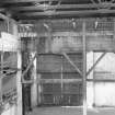 Interior
View showing roof construction, gantry stanchion and strainer truss with sliding doors in background