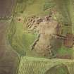 Broxmouth, oblique aerial view, showing the excavation of the fort. Digital image of EL/4016/CN.