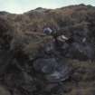 Copy of colour slide showing view of Dun Deardail, Glen Nevis, Highland.  Large stones, possibly of outer facing wall
NMRS Survey of Private Collection 
Digital Image Only