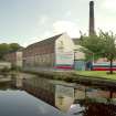 General view of Rosebank Distillery, Falkirk, across Forth Clyde Canal basin from W.
