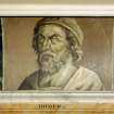 Traquair House, 3rd. floor, Library, detail of painted classical scholar (Homer).
Digital image of D 59989 CN.