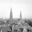 Edinburgh, Palmerston Place, St. Mary's Episcopal Cathedral.
View across roof-tops from Rothesay Terrace.