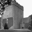 Drum Castle. General view of tower and oldest addition from North-East.
Digital image of AB 1361.