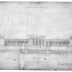 Edinburgh, Regent Road, Royal High School. Digital image of drawing showing south elevation.