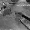Diversion of water through west channel.
