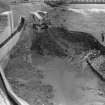 Diversion of water through west channel.