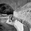 Collapse of temporary fish pass.