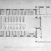 Photographic copy of drawing showing seating plan.
