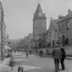 View of High Street from North-West including tolbooth.
