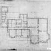 Scanned image of photographic copy of drawing showing plan of principal floor.