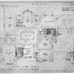 Scanned image of drawing showing second floor plan.
