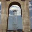 View of completed South Main Tower looking north through arch of South Side Tower.
Copy of original 35mm colour transparency
Survey of Private Collection