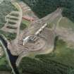 Oblique aerial view centred on the construction of the Falkirk Wheel, taken from the NW.