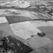 Oblique aerial view centred on the cropmarks of the Roman Temporary Camp at Normandykes, looking to the SSE.