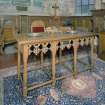 Interior. Detail of communion table