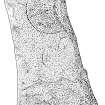 Scanned Ink drawing of Aberlemno no 4 Pictish Symbol Stone (possible).