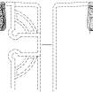 Survey drawing of face and reverse Pictish cross-slab fragment (St Vigeans no.4)