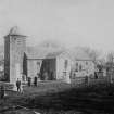 Historic photograph showing general view of church.
