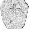 Scanned ink drawing of Dyce 3 incised cross