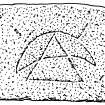 Scanned ink drawing of Dunnicaer 3 Pictish symbol stone.