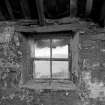 Thatched house, internal detail of sash-and-case window at W end