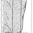 Scanned ink drawing of Tullich 2 incised cross-slab.