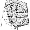 Scanned ink drawing of Tullich 5 incised cross-slab