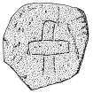 Scanned ink drawing of Tullich 13 incised cross-slab