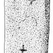 Scanned ink drawing of Tullich 15 recumbent cross-slab