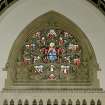 Digital copy of photograph of interior.
Detail of rose window, West wall.

