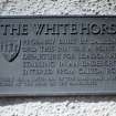 Detail of the plaque giving the history of White Horse Close.