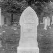 Morningside Cemetery.
View of tombstone of Alison Cunningham, Robert Louis Stevenson's nurse.