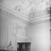 View of plaster panels in the drawing room.