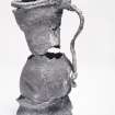 Maritime photographs: Pewter flagon (see BP 189/5/2 PO) recovered by the Archaeological Diving Unit (ADU) during investigations of the wreck off Duart Point. 
