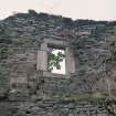 Detail of upper window on E side of tower