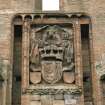 East entrance, armorial panel