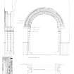 Plan, Elevation and Section of Chancel Arch