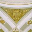 Interior view of the Assembly Rooms, Edinburgh, 1st floor, music hall, detail of plasterwork on ceiling
