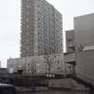 Dundee, Maxwelltown CDA, Alexander St: View of multi-storey block and low-rise development.