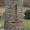 Glenfinnan Monument.  Hi-spy detail of lower window from South West.