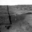 Excavation photograph by Professor Stuart Piggott showing view of pit.