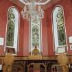 Inverness Town House, interior.  First floor: detail of stained glass in the Council Chamber