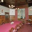 Inverness Town House, interior.  First floor: view of Committee room from North West