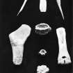 Finds Photograph:  Bone artefacts.