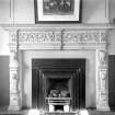 Interior view of Argyll's Lodging, Stirling, showing detail of upper hall fireplace.